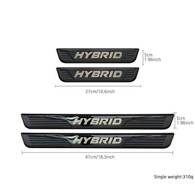 Black And Neon Car Door Entry Guard (Pack of 4)